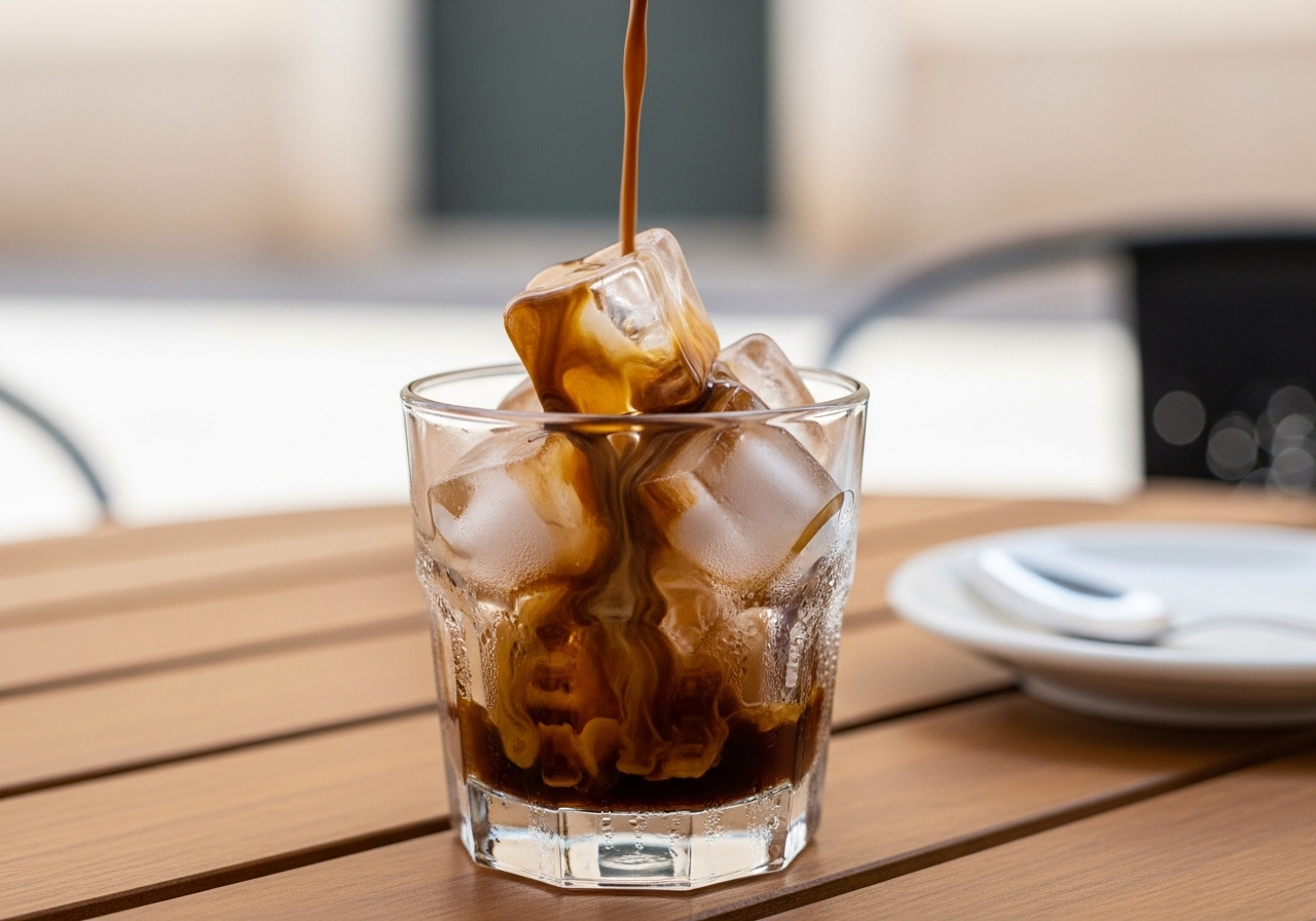 Spanischer Eiskaffee: Café con hielo