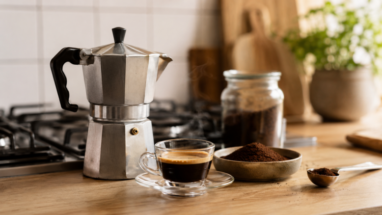 Espresso ohne Maschine kochen [Bildinhalt mit KI erstellt]