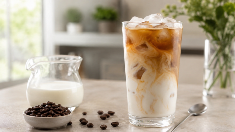 Iced Latte selber machen [Bildinhalt mit KI erstellt]