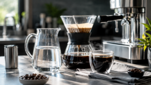 Ionisiertes Wasser für die Kaffeezubereitung [Bildinhalt mit KI erstellt]