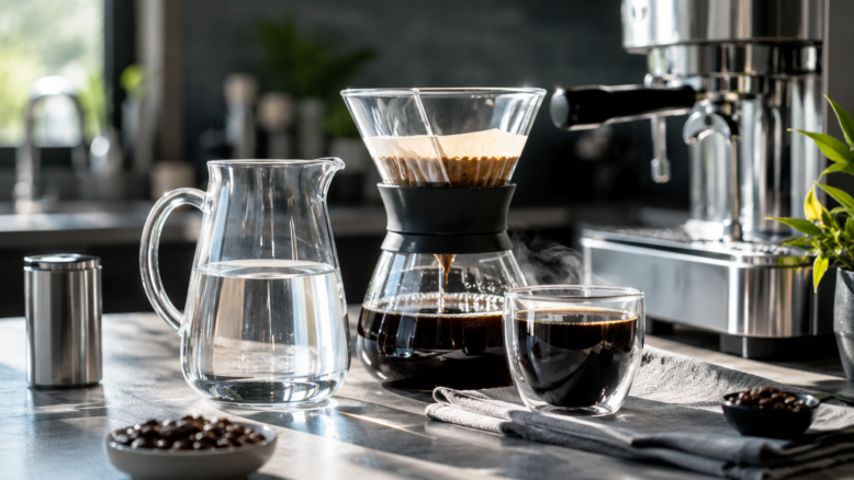 Ionisiertes Wasser für Kaffee [Bildinhalt mit KI erstellt]