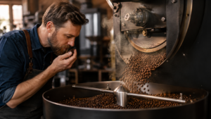 Kaffee säurearm rösten: Röstgrad, Bohnenwahl und typische Fehler [Bildinhalt mit KI erstellt]