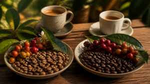 Arabica vs. Robusta: Die entscheidenden Unterschiede, die jeden Kaffeeliebhaber betreffen [Bildinhalt mit KI erstellt]