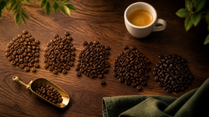 Espresso-Bohnen finden: R&ouml;stung, Geschmack und Kaufkriterien [Bildinhalt mit KI erstellt]