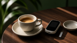 Kaffee und Blutzucker: Was bei Diabetes wichtig ist [Bildinhalt mit KI erstellt]