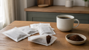 Kaffee Pouches: Vorteile, Nachteile und für wen sie sich lohnen [Bildinhalt mit KI erstellt]
