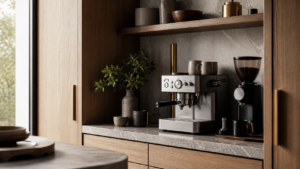 Kaffeebar Ideen: Café-Flair zu Hause [Bildinhalt mit KI erstellt]