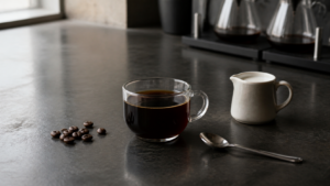 Schwarzer Kaffee: Warum Milch Ihren Kaffeegenuss mindern könnte [Bildinhalt mit KI erstellt]