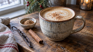 Weihnachtskaffee selber machen: Zimt, Vanille und Lebkuchengewürz richtig dosieren [Bildinhalt mit KI erstellt]